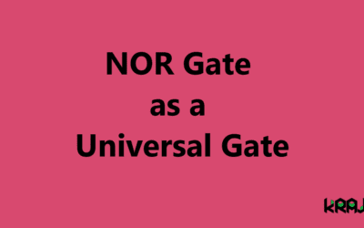 NOR Gate as a Universal Gate
